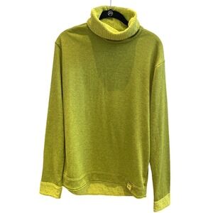 Wedze 2Warm Decathlon Men L Top Base Layer Ski Snow Green Reversible Gorpcore
